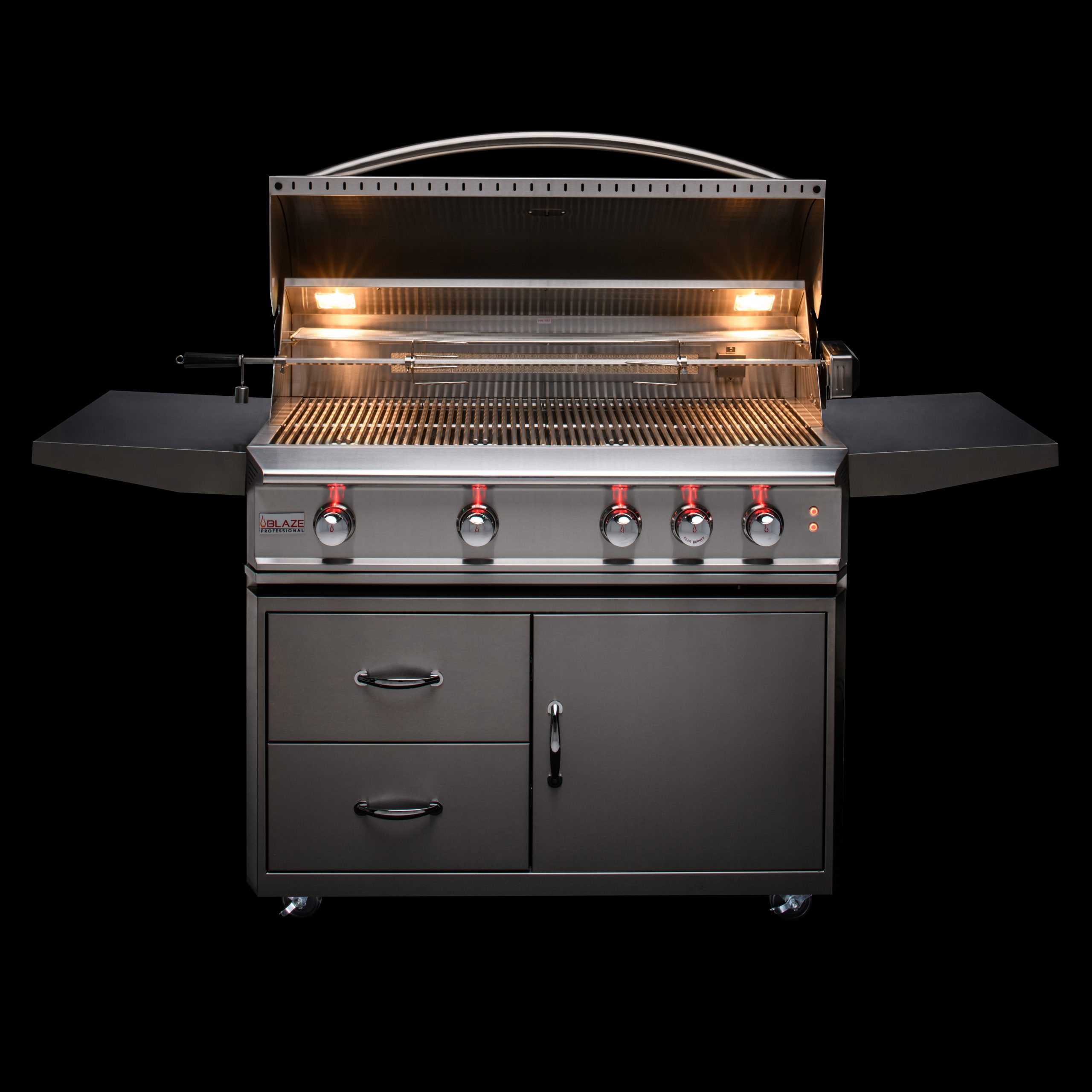 Blaze Professional 44-Inch 4 Burner Built-In Gas Grill With Rear Infrared Burner (Propane)