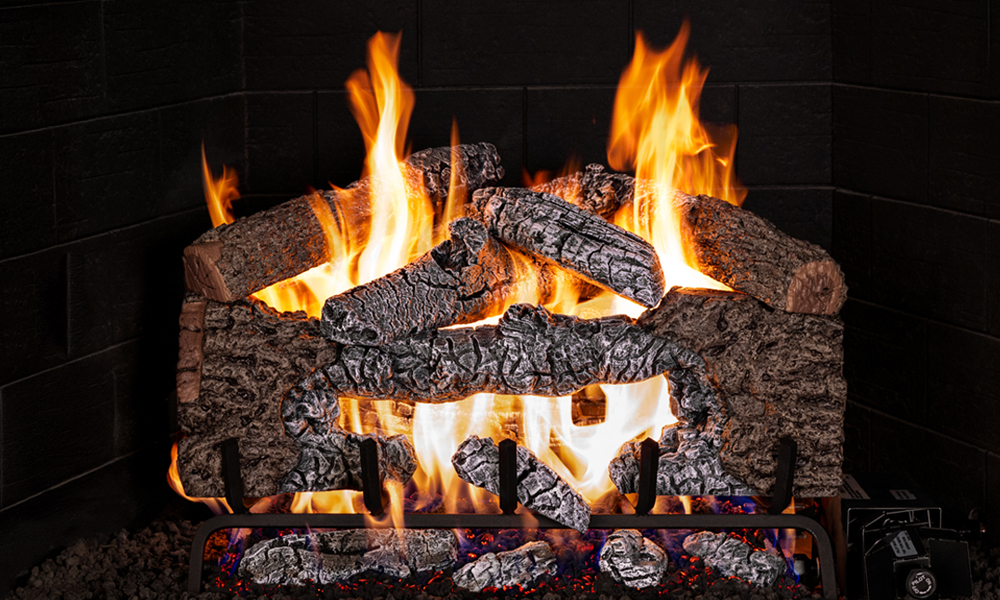 Real Fyre "24"" Charred Cinder Oak"