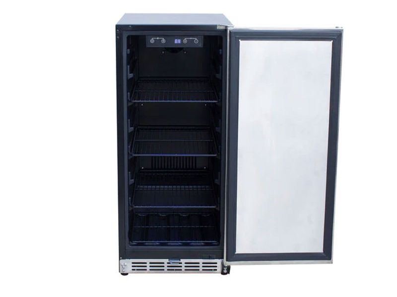 TrueFlame 15" Outdoor Refrigerator - Solid Door