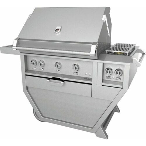 Hestan 36" Grill & Deluxe Cart 3 Trellis Burners Rotisserie