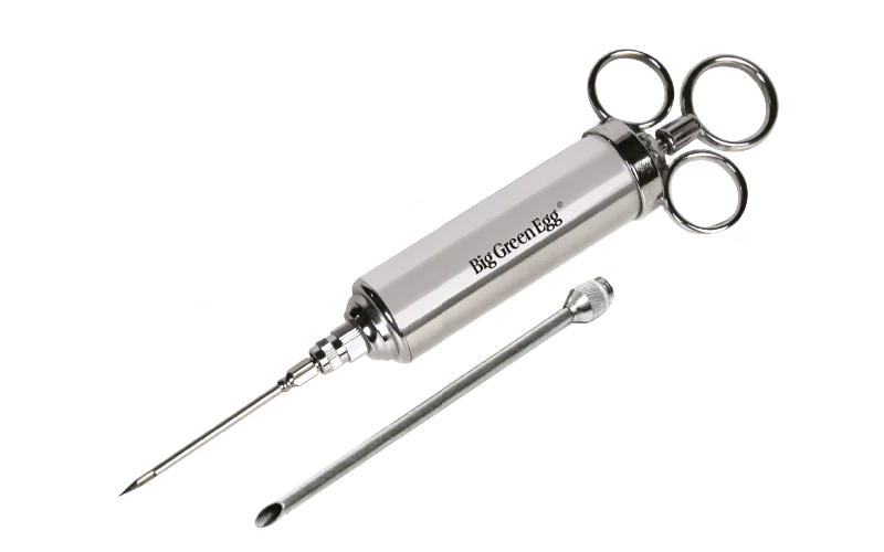 Big Green Egg Professional Grade Flavor Injector, Stainless, Double Hole Design