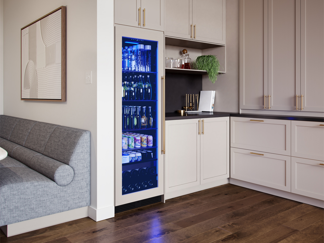 Zephyr Beverage 24" full size panel ready+ glass reversible 1 z