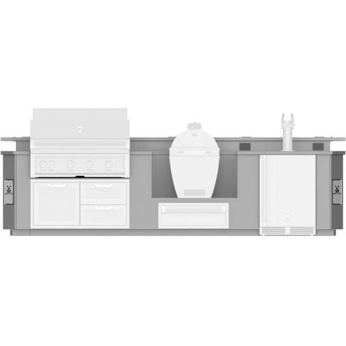 Hestan Grill Entertainment Suite Dispenser Beer Bar Foot Rail