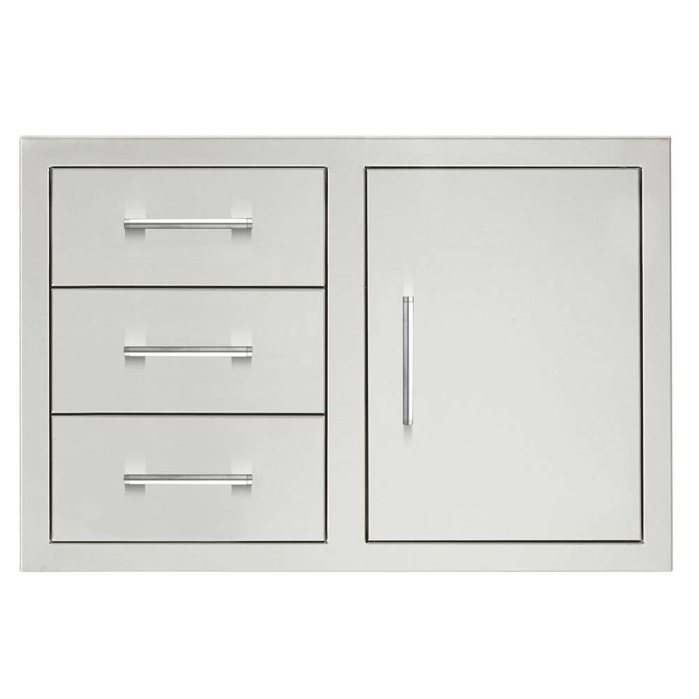TrueFlame 33" Door & Triple Drawer Combo