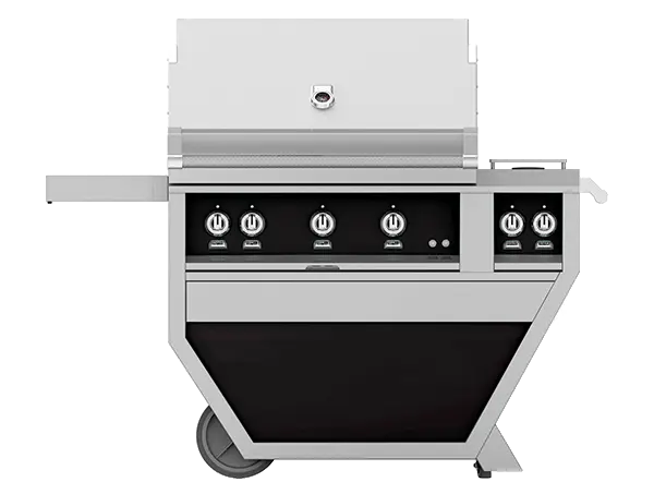 Hestan 36" Grill & Deluxe Cart 2 Trellis Burners 1 Sear Burner D
