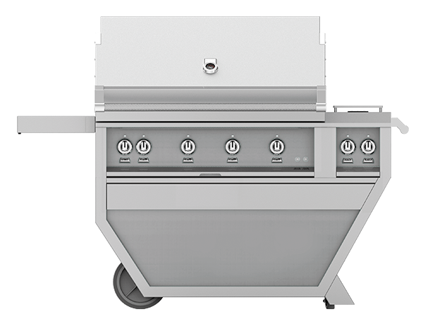 Hestan 42" Grill & Deluxe Cart 4 Sear Burners Rotisserie
