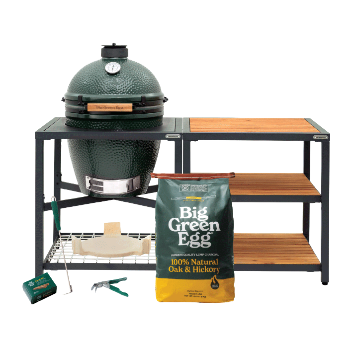 Big Green Egg Large Big Green Egg In Modular Nest With Expansion And 3 Acacia Inserts Package
