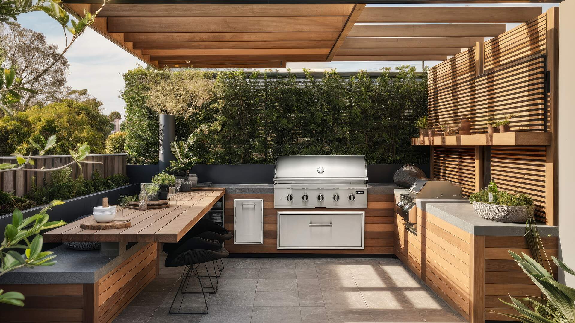 Coyote Combo Drawer - Pull out LP Tank and Double Door