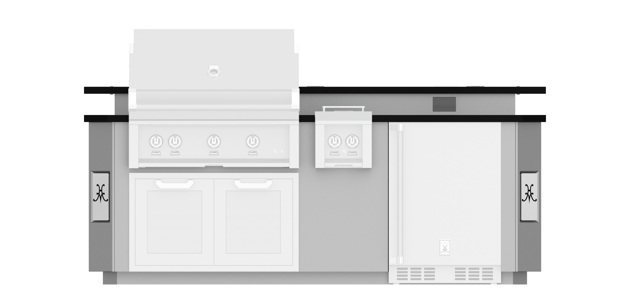 Hestan Grill Entertainment Suite Bar Foot Rail 8 Foot