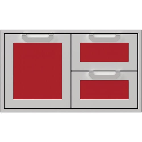 Hestan 36" Double Drawer & Storage Door Combo Recessed Marquise Acc