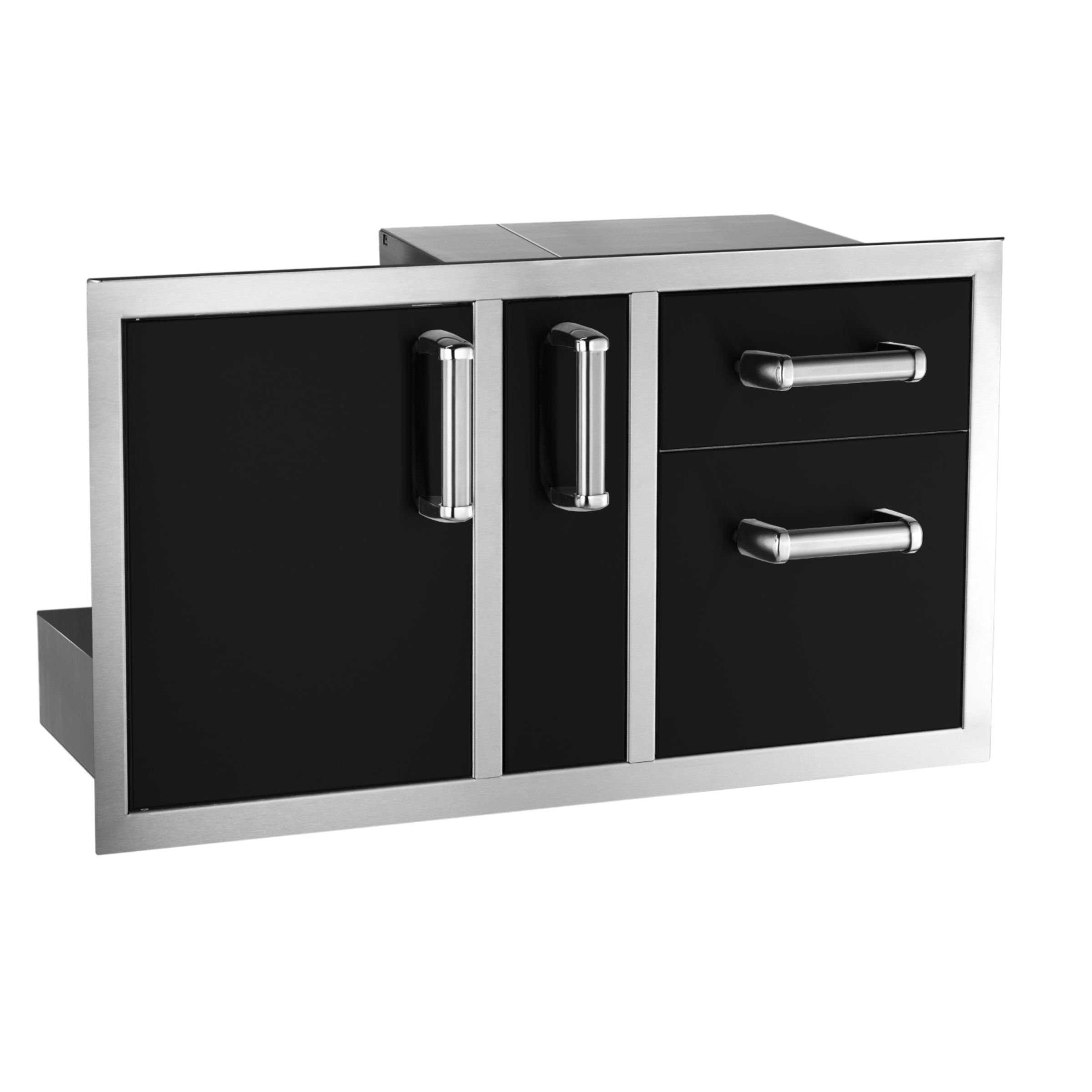 Fire Magic Echelon Black Door/Drawer Combo w/ Platter Storage