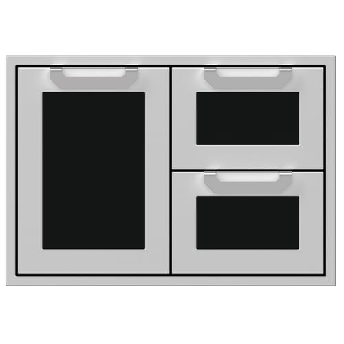 Hestan 30" Double Drawer & Storage Door Combo Recessed Marquise Acc