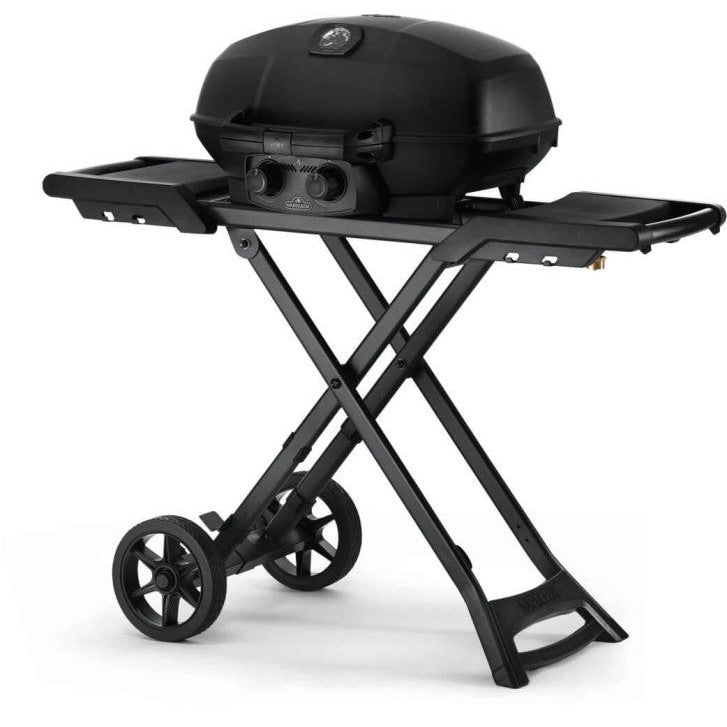 PHANTOM TravelQ PRO 285 Portable Gas Grill with Scissor Cart, Black