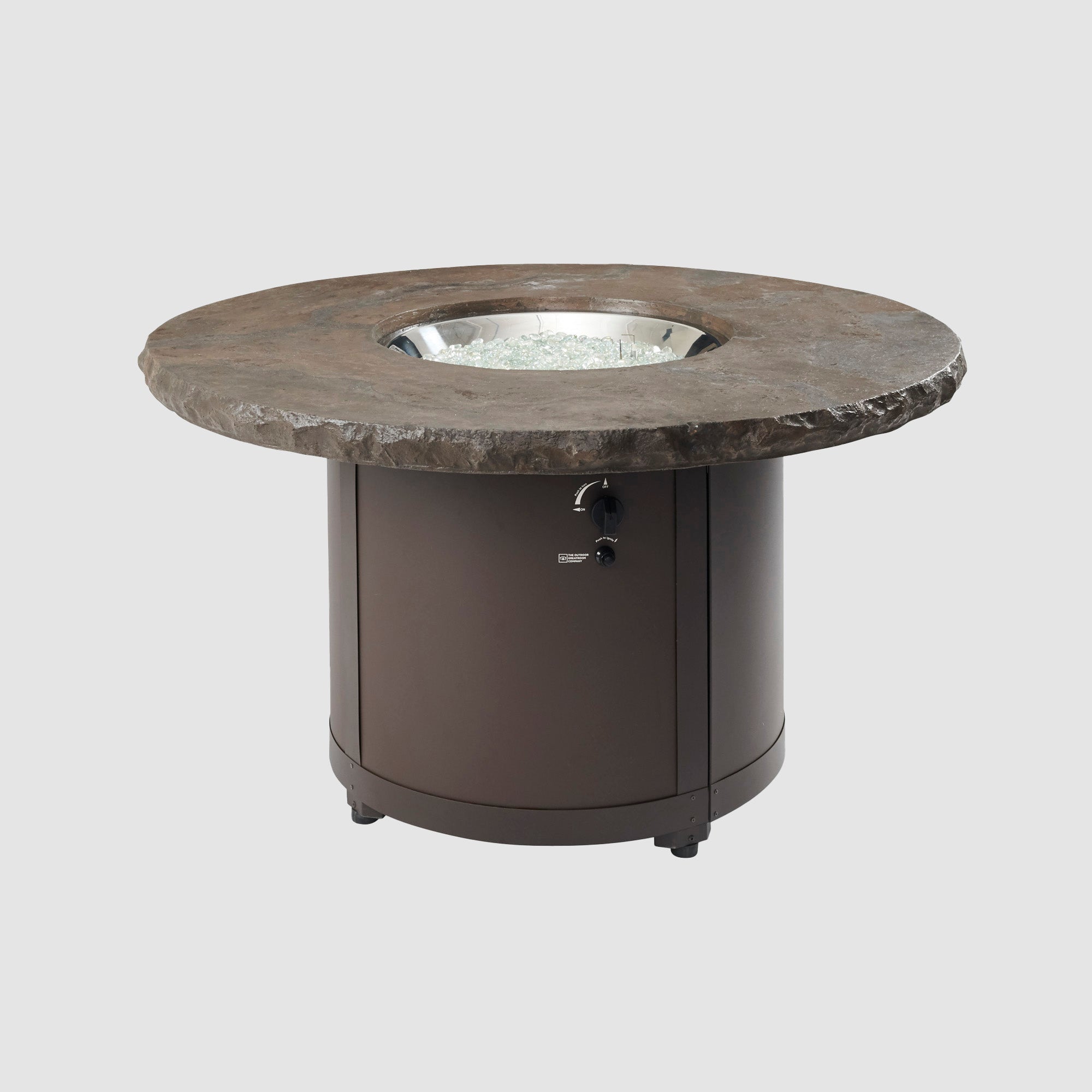 White Onyx Chat High Fire Pit Table