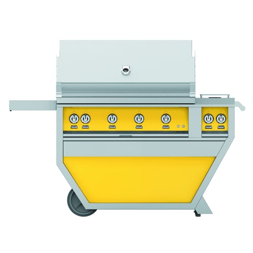 Hestan 42" Grill & Deluxe Cart 4 Trellis Burners Rotisserie
