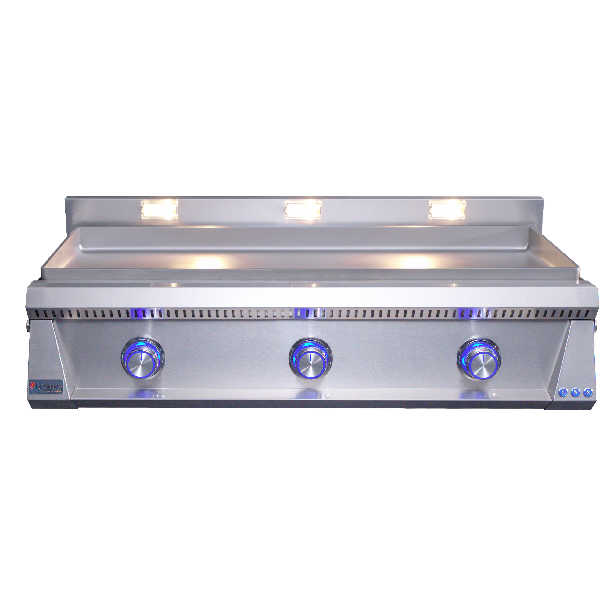 Le Griddle Pro Series 105 - 3 Burner Natural Gas - WITH INTERIOR LIGHTS - 6mm  Plate
