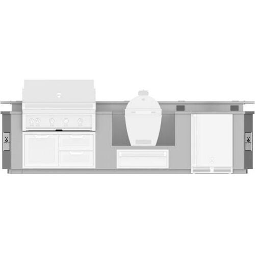 Hestan Grill Entertainment Suite Stainless Countertop Bar Foot
