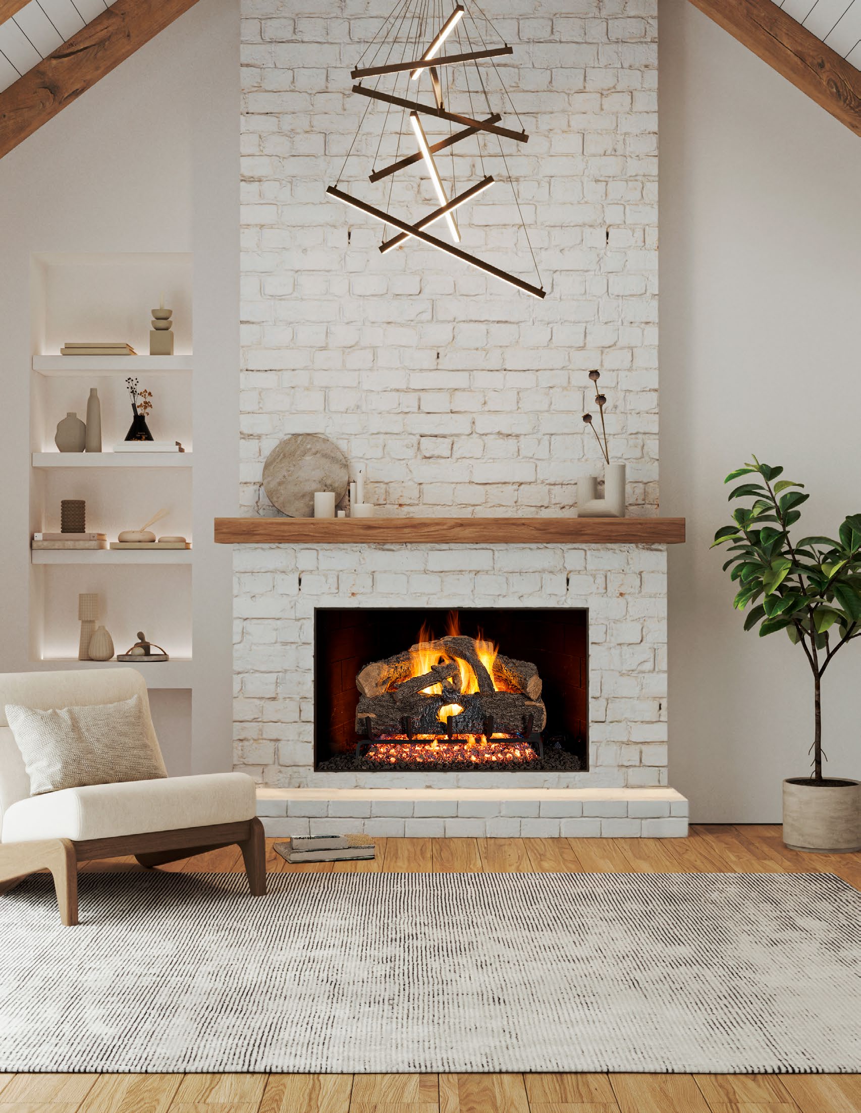 Real Fyre 24"CHARRED EVERGREEN OAK