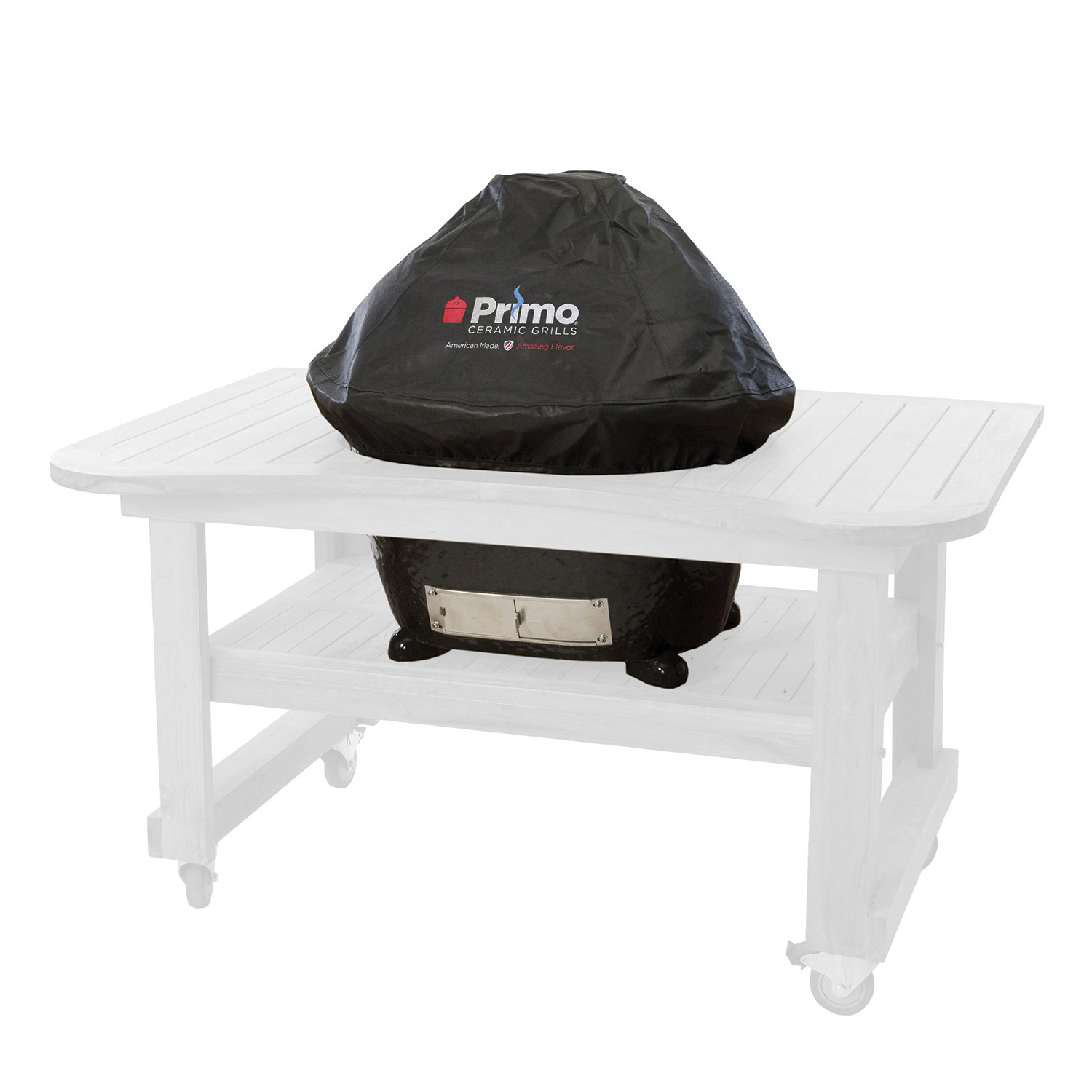 Primo Round Ceramic Charcoal Kamado Grill All-In-One with Cradle
