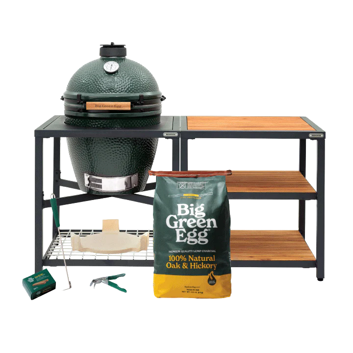 Big Green Egg Large Big Green Egg In Modular Nest With Expansion And 3 Acacia Inserts Package