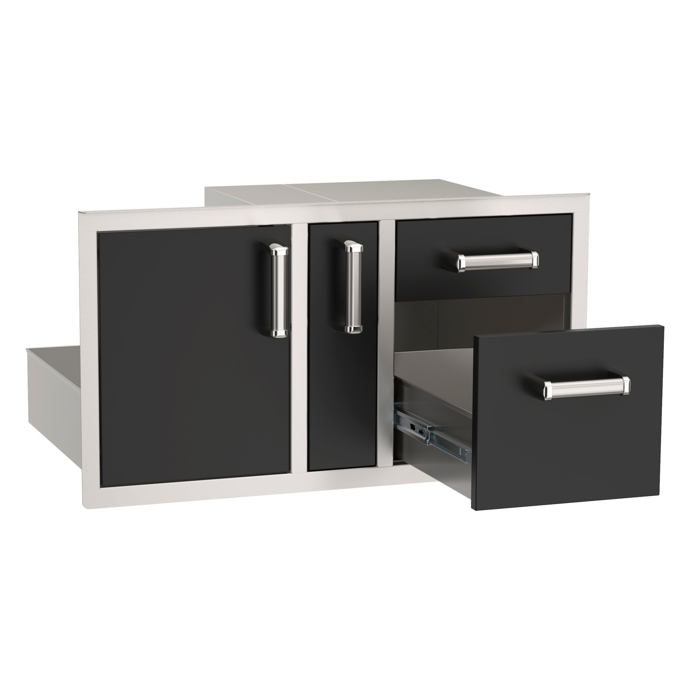 Fire Magic Echelon Black Door/Drawer Combo w/ Platter Storage