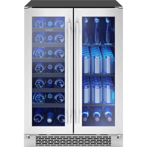 Zephyr Wine & Bev Center 24" Frech Door Dual Zone