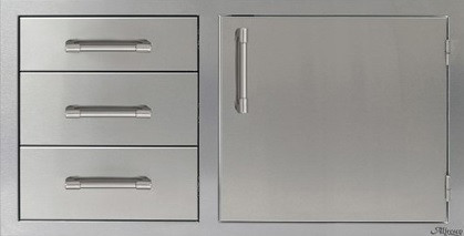Alfresco 42" Single Door, Triple Drawers, RH