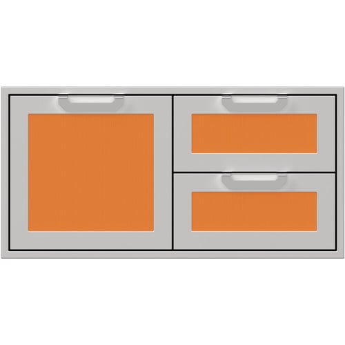Hestan 42" Double Drawer & Storage Door Combo Recessed Marquise Acc