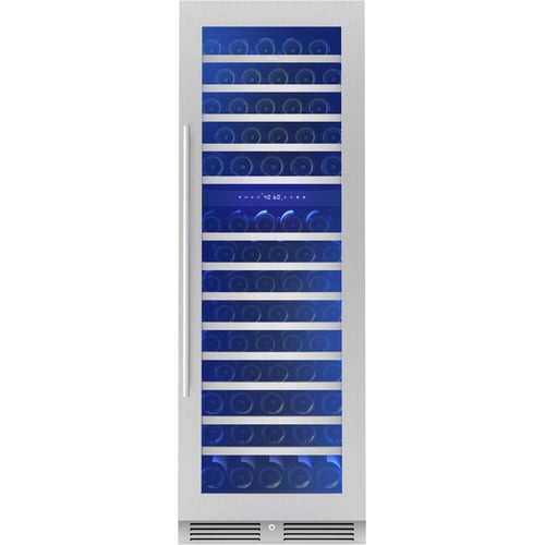 Zephyr Wine cooler 24" full size ss + glass reversible 2 zones