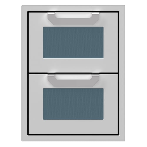 Hestan 16" Double Storage Drawer Recessed Marquise Accented Panels