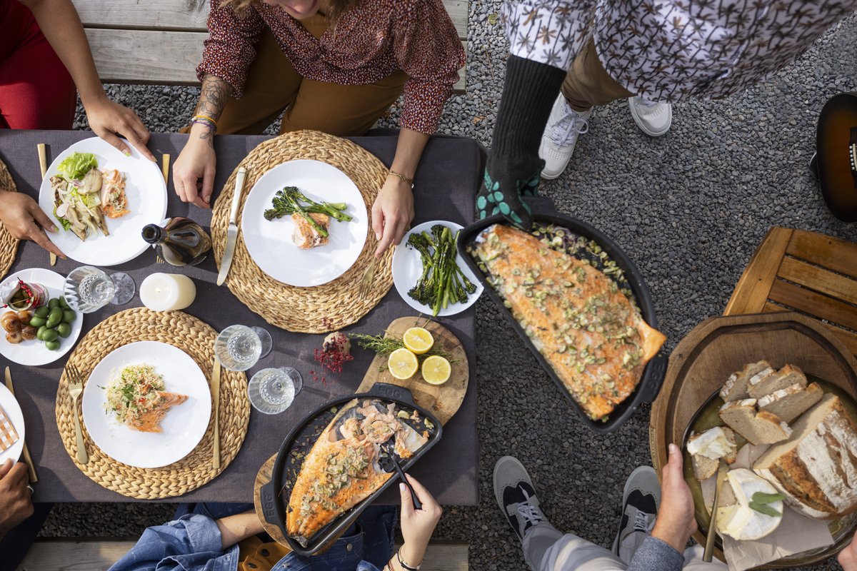 Big Green Egg outdoor dining
