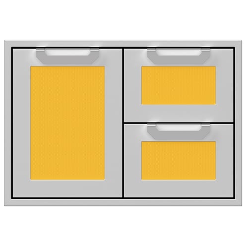 Hestan 30" Double Drawer & Storage Door Combo Recessed Marquise Acc