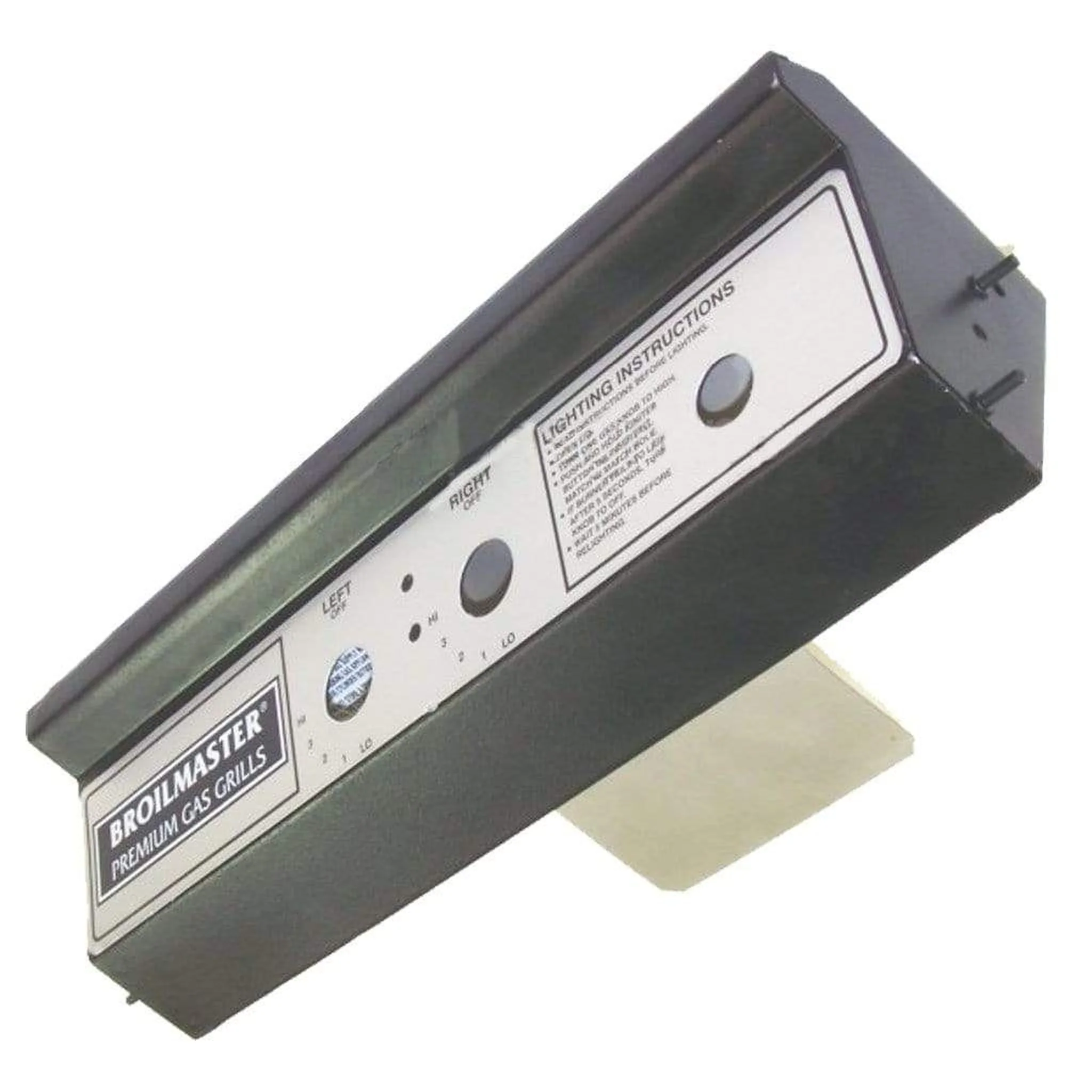 Broilmaster Control Panel and Label Assy, Black (Electronic Ignitor) fits D4-1