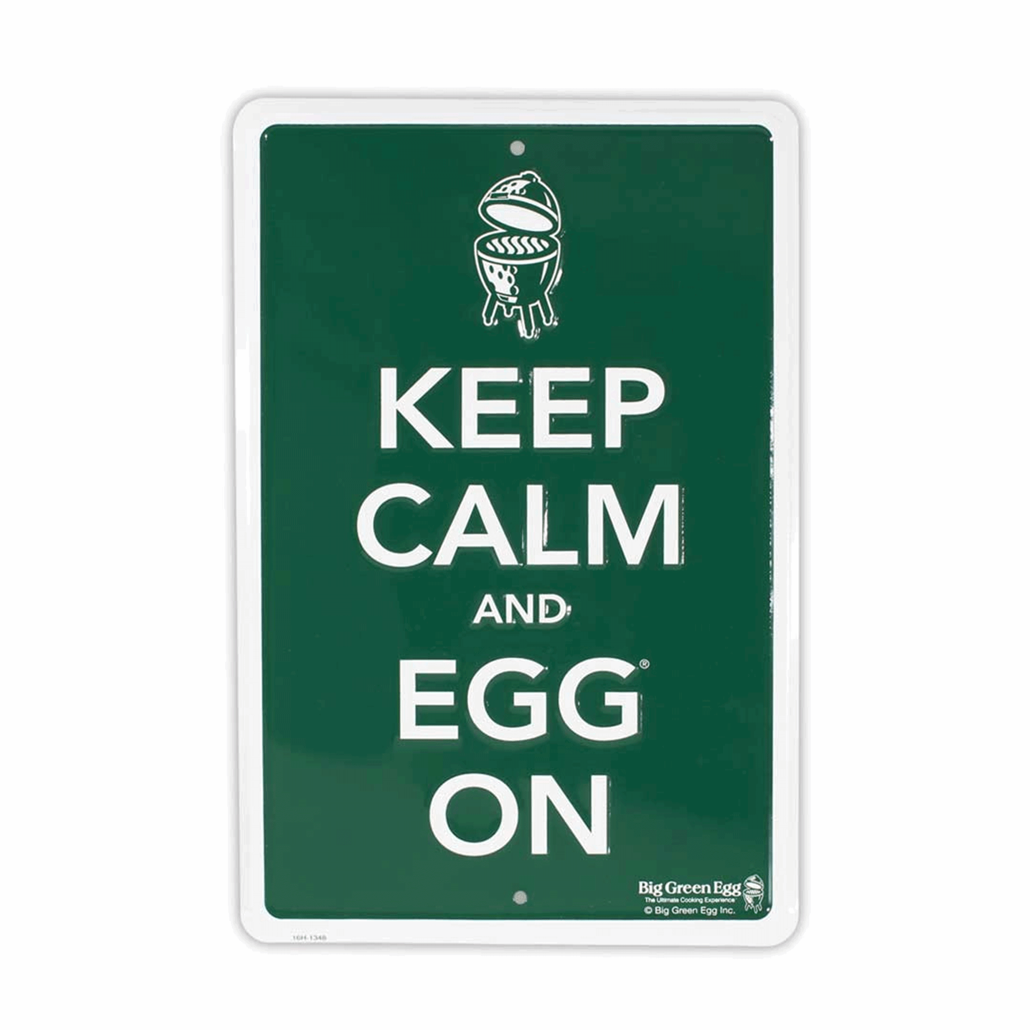 Big Green Egg Stamped Aluminum Keep Calm Sign