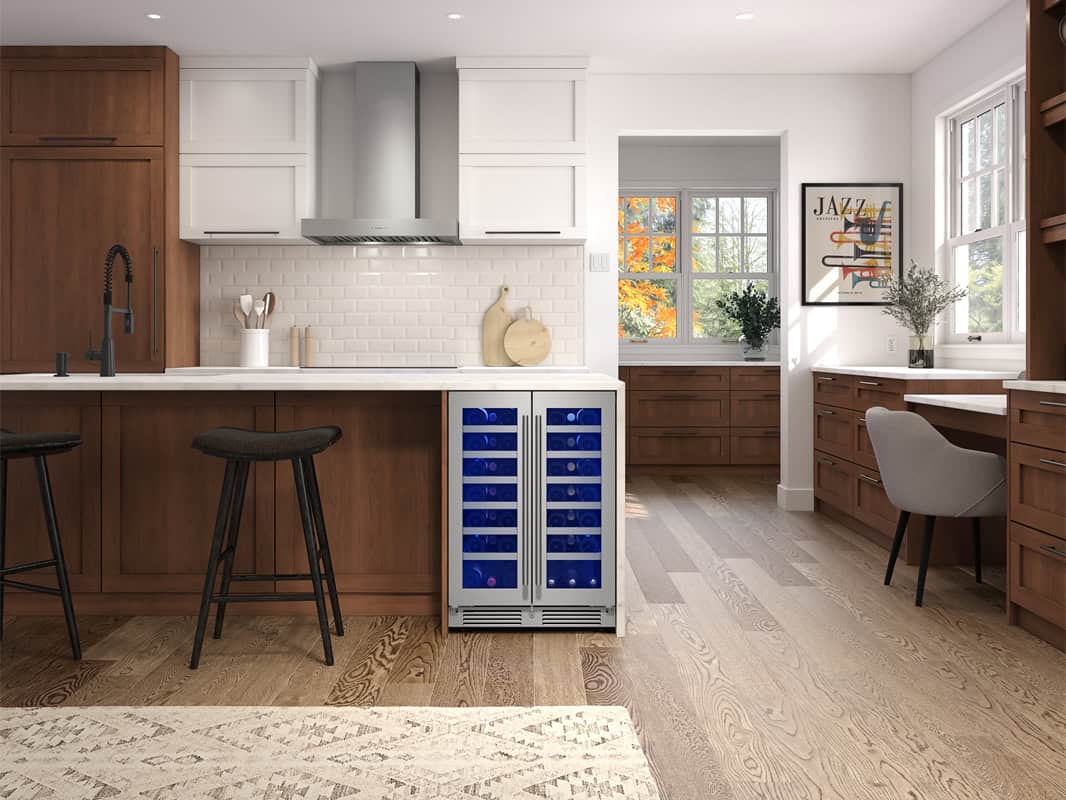 Zephyr Wine Cooler 24" French Door Dual Zone