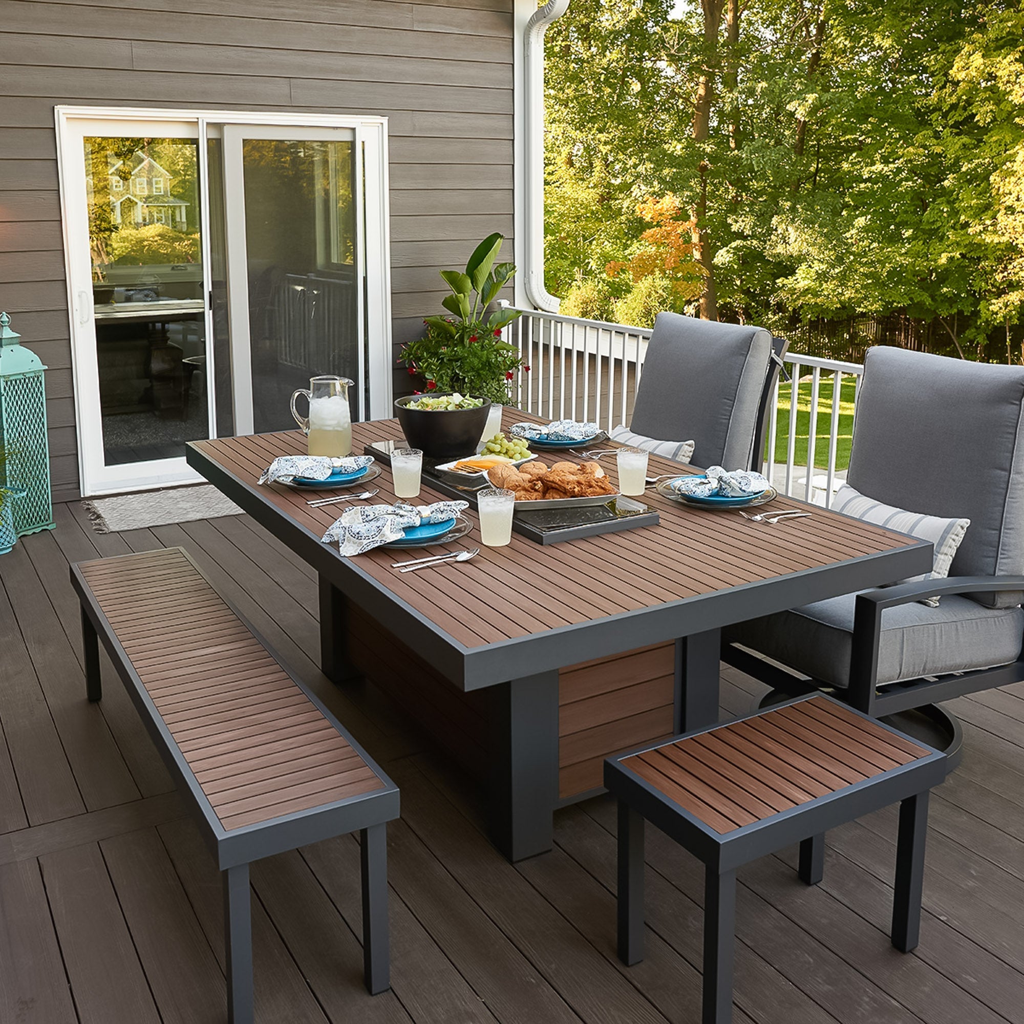 Kenwood Linear Dining Height Fire Table