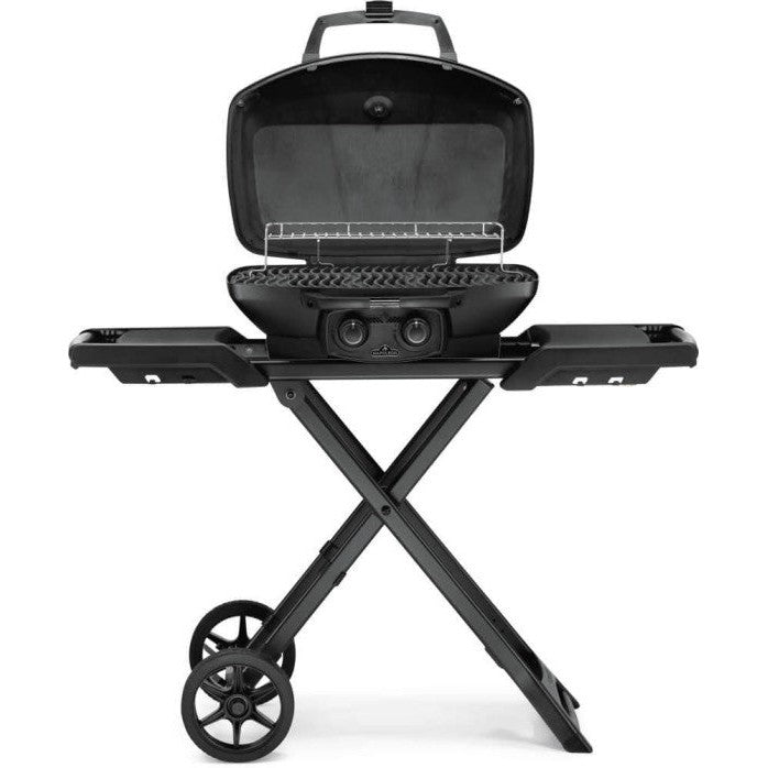 PHANTOM TravelQ PRO 285 Portable Gas Grill with Scissor Cart, Black