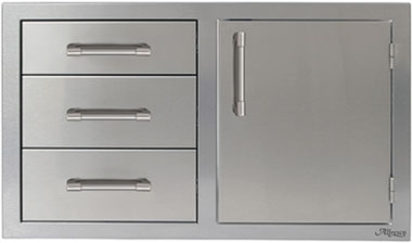 Alfresco 32" Single Door, Triple Drawers, RH