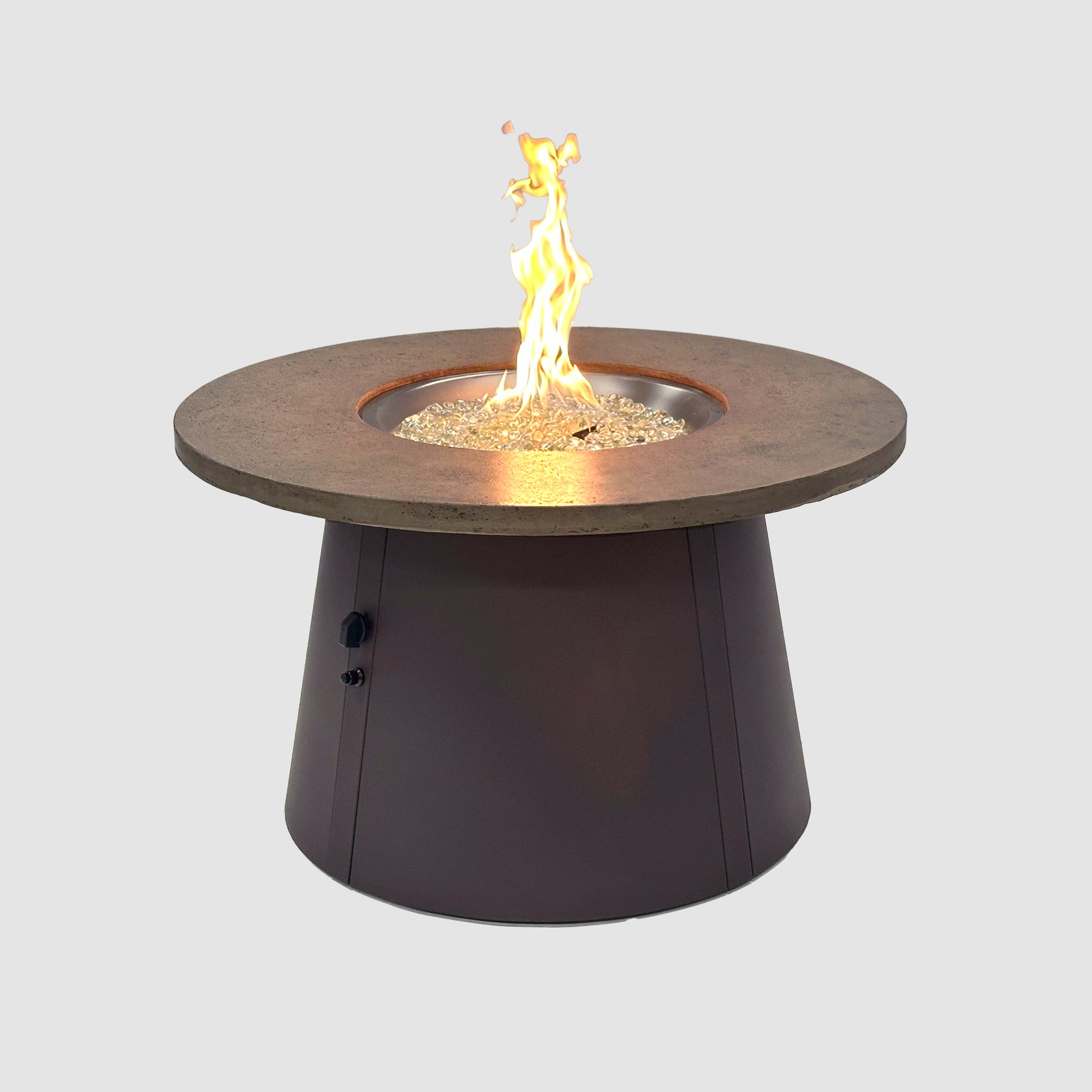 Cirvalo 42" Round Gas Fire Pit Table wit - Round Granite Top