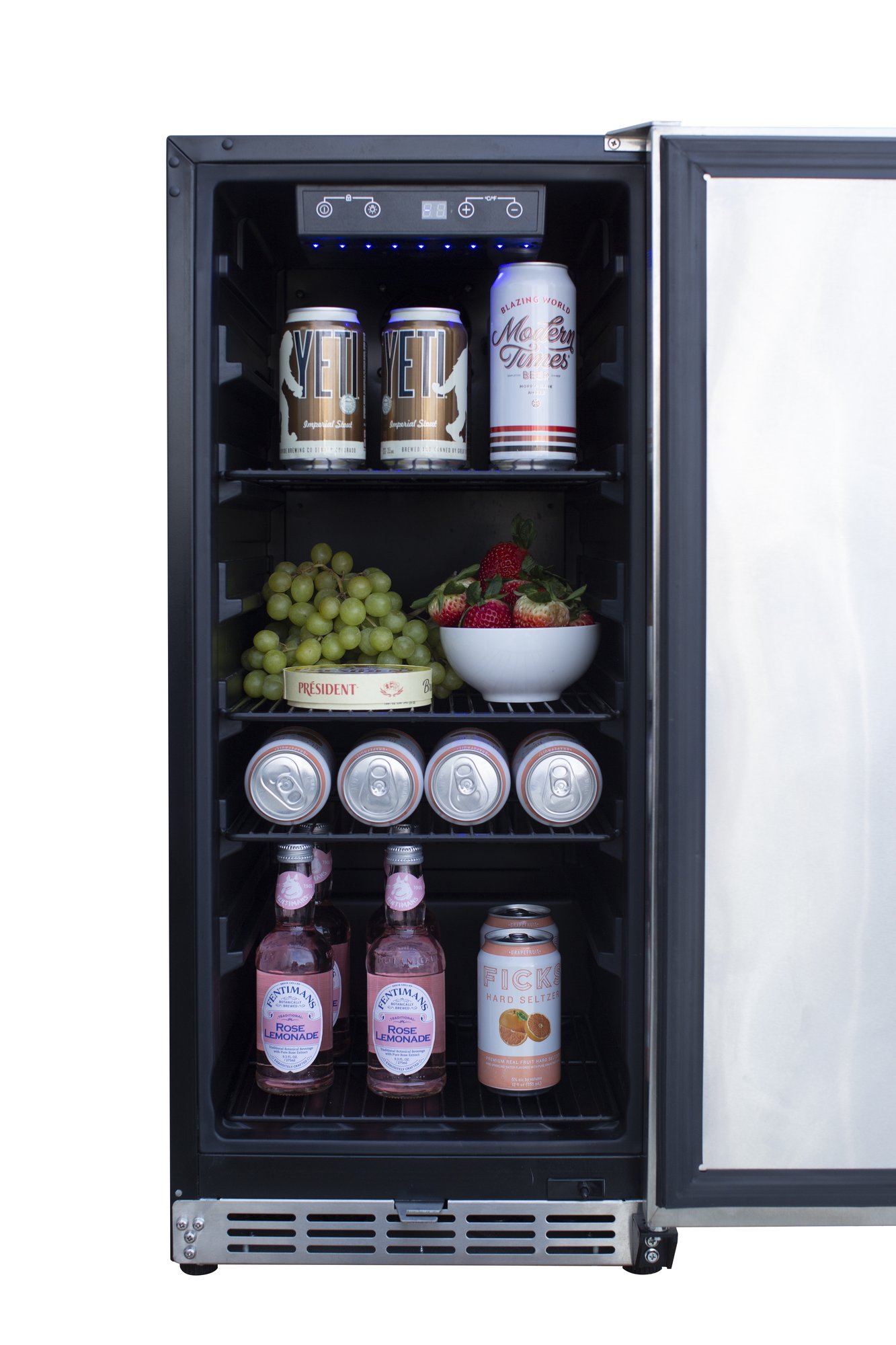 TrueFlame 15" Outdoor Refrigerator - Solid Door