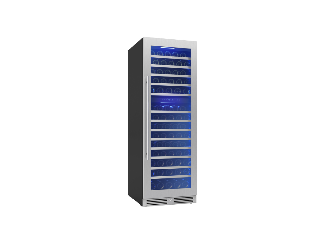 Zephyr Wine cooler 24" full size ss + glass reversible 2 zones