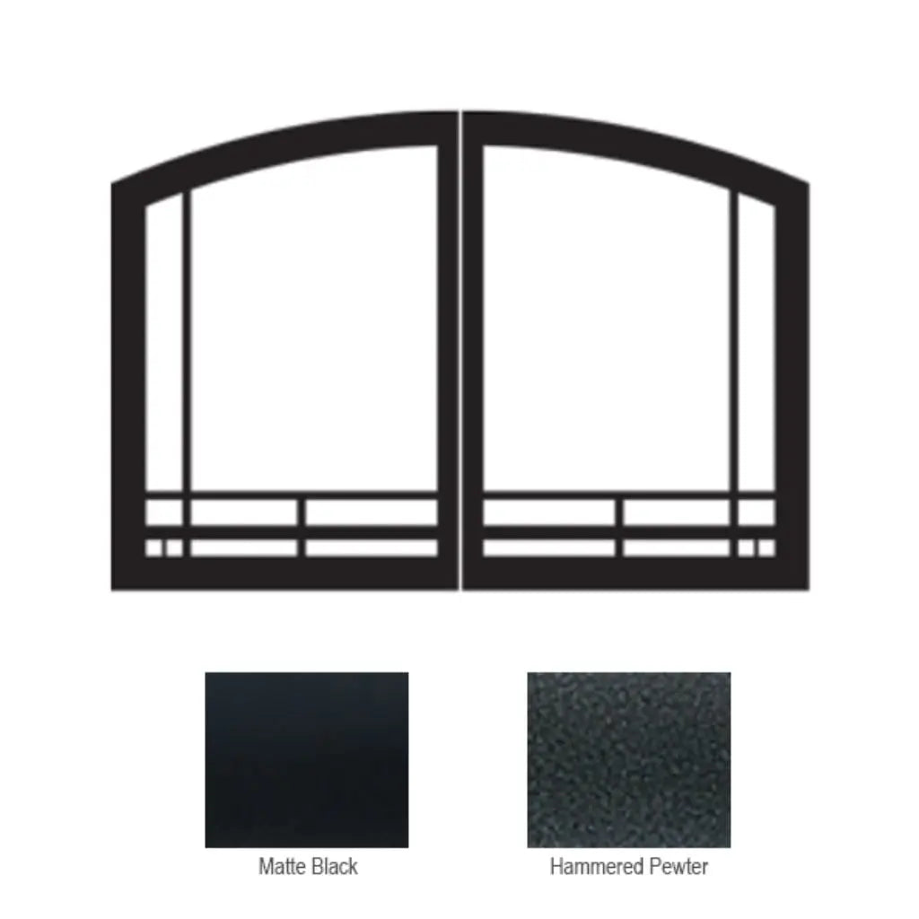 Empire Arch Hinge Door Frame 36" Black
