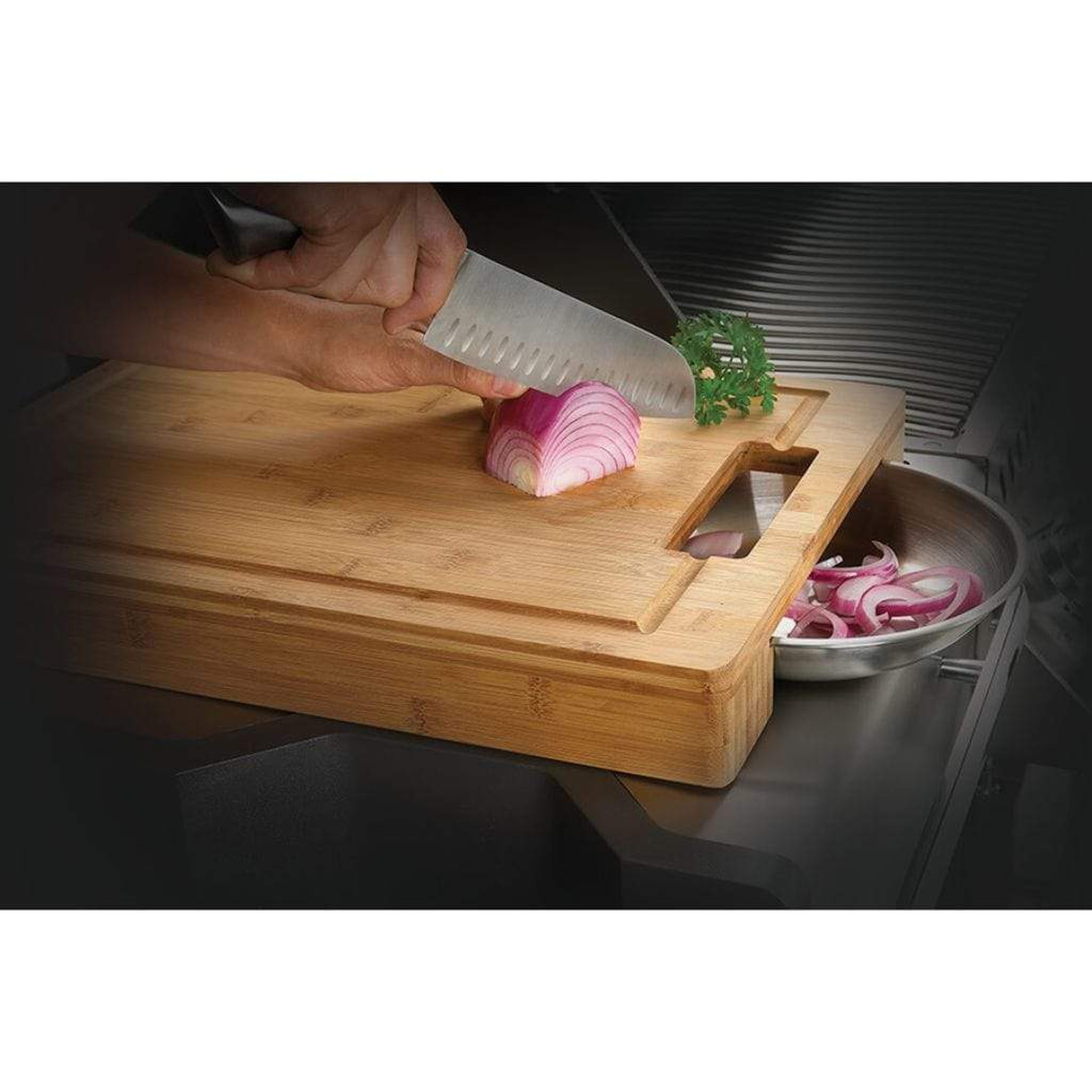 PRO Cutting Board with Stainless Steel Bowls