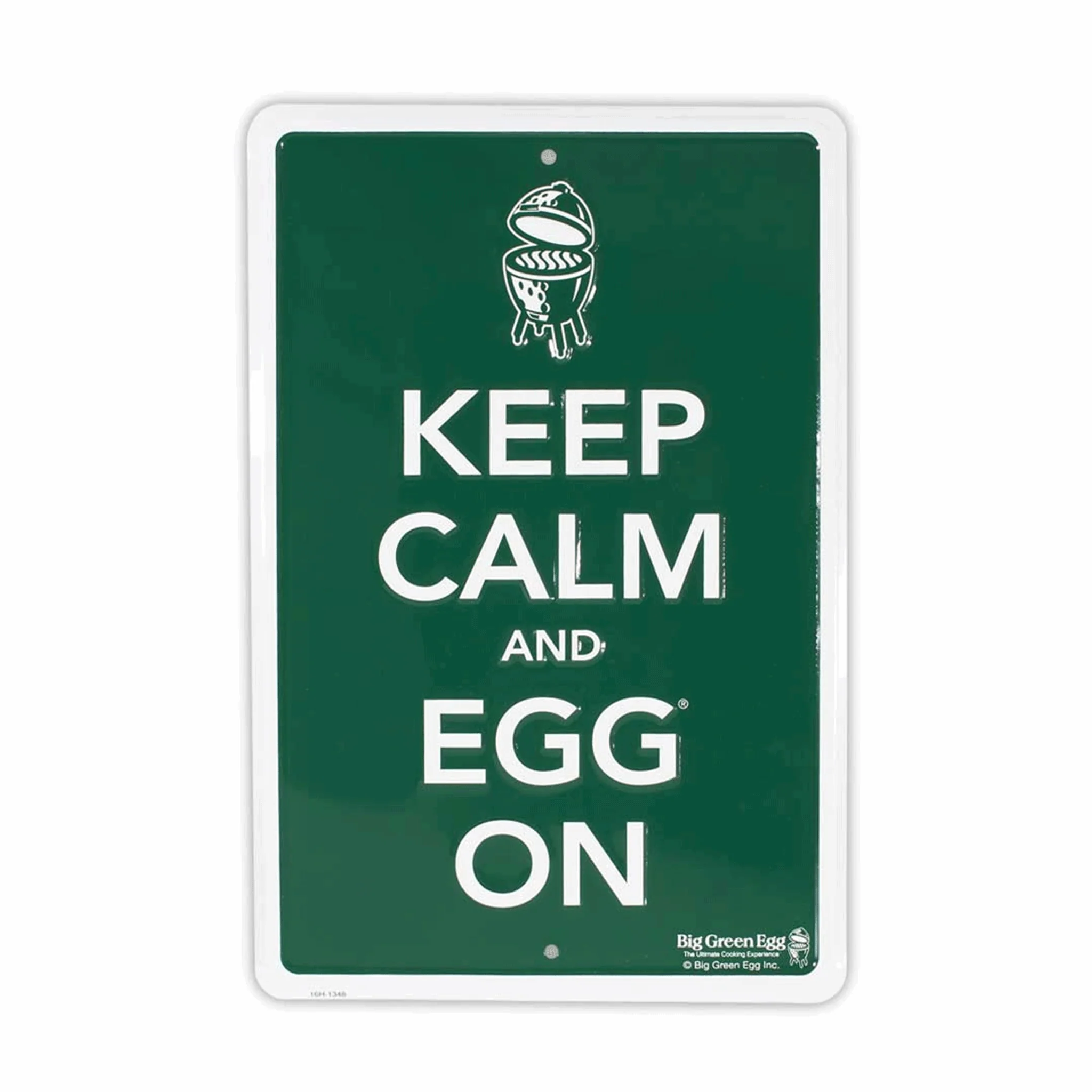 Big Green Egg Stamped Aluminum Keep Calm Sign