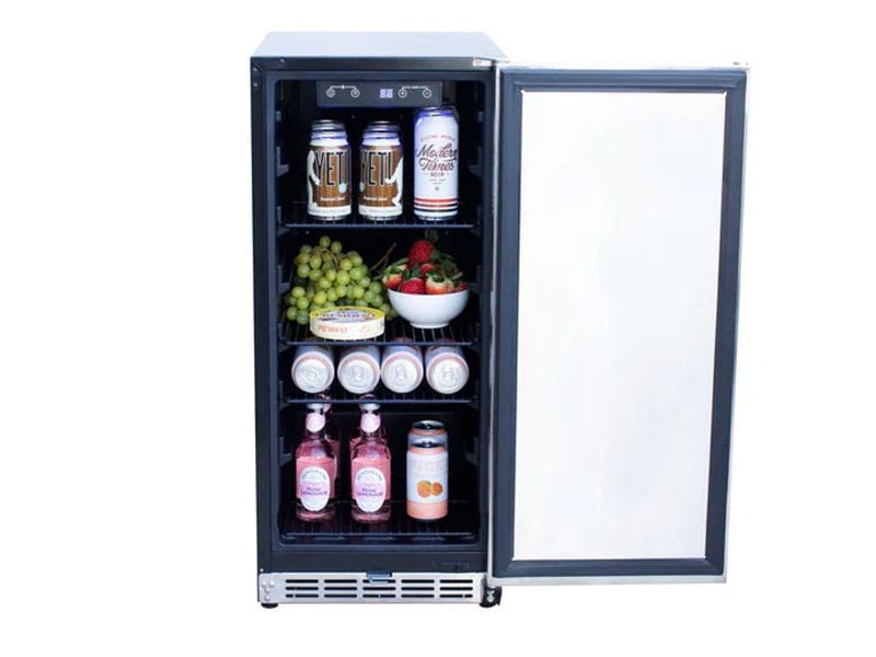 TrueFlame 15" Outdoor Refrigerator - Solid Door