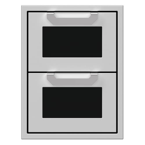 Hestan 16" Double Storage Drawer Recessed Marquise Accented Panels