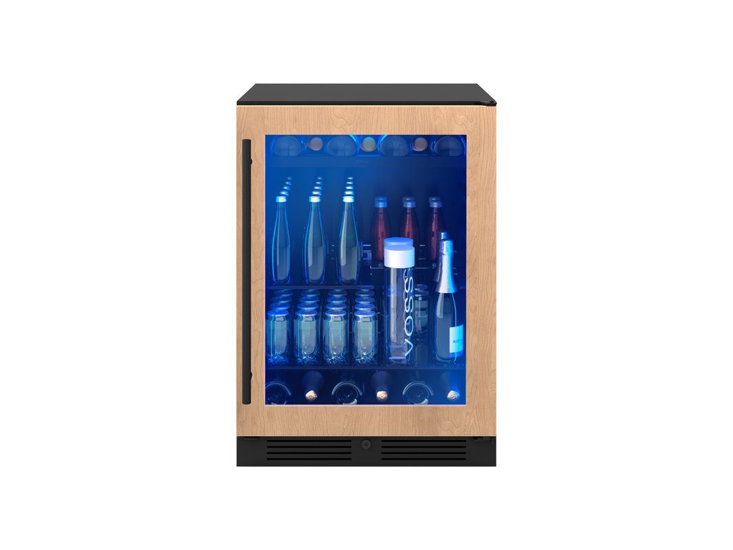 Zephyr Beverage Center 24" Reversible Single Zone - Panel Glass