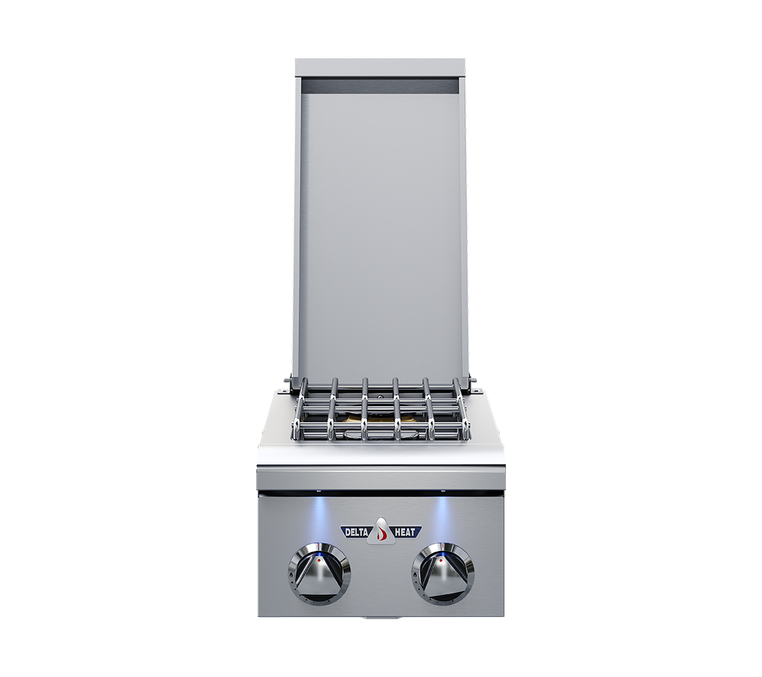 12" Delta Heat Double Side Burner, Black Control P
