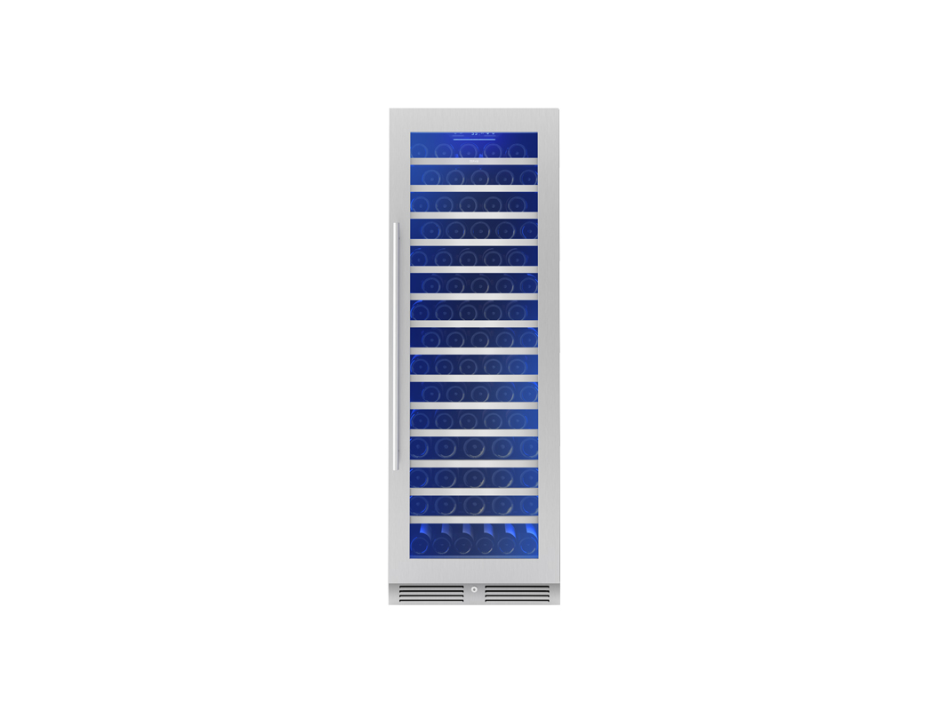 Zephyr Wine cooler 24" full size ss + glass reversible 1 zone