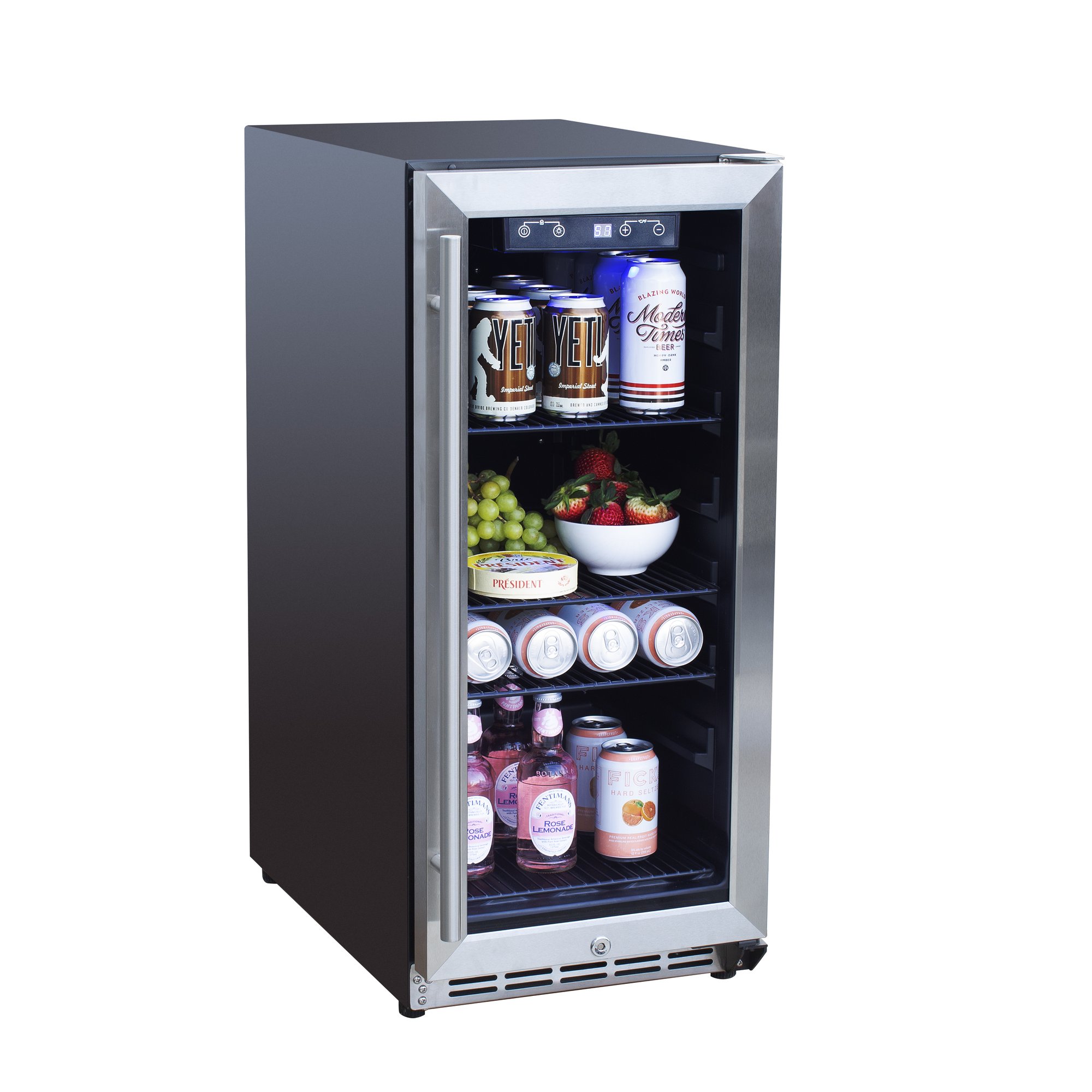 TrueFlame 15" Outdoor Refrigerator - Glass Door